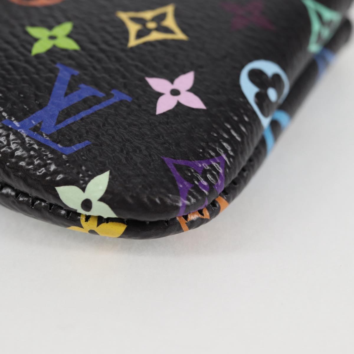 Louis Vuitton Pochette Clés, Black, Canvas, wallet