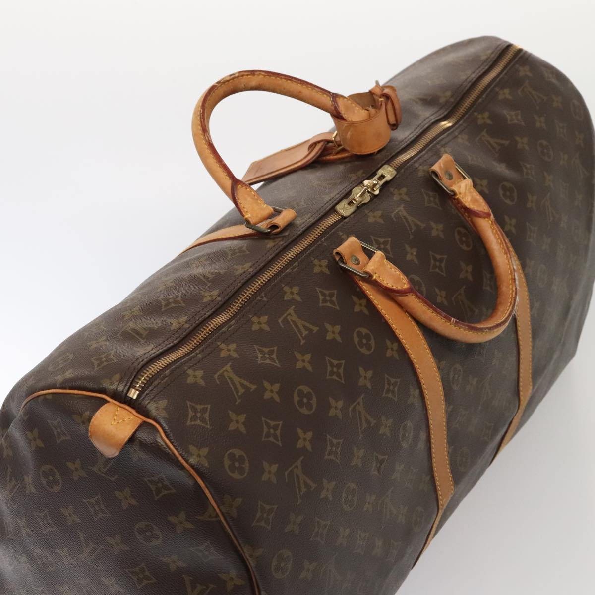 Louis Vuitton Keepall 60, Brown, Canvas, travel