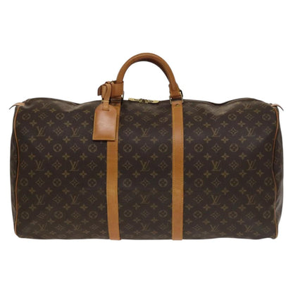 Louis Vuitton Keepall 60, Brown, Canvas, travel