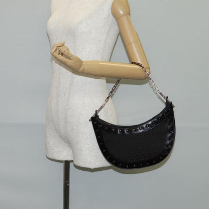 Fendi, Black, Canvas, shoulder