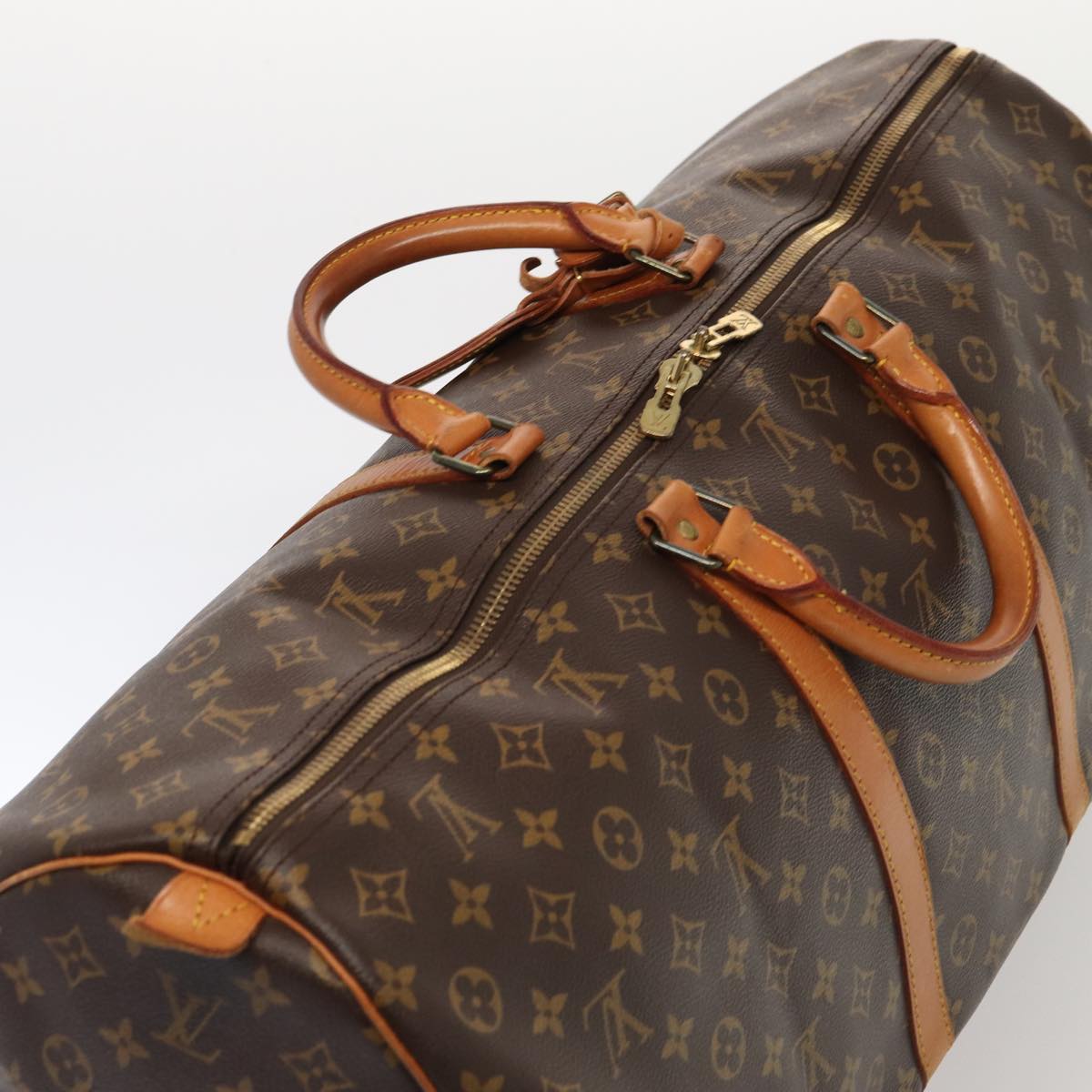 Louis Vuitton Keepall 60, Brown, Canvas, travel