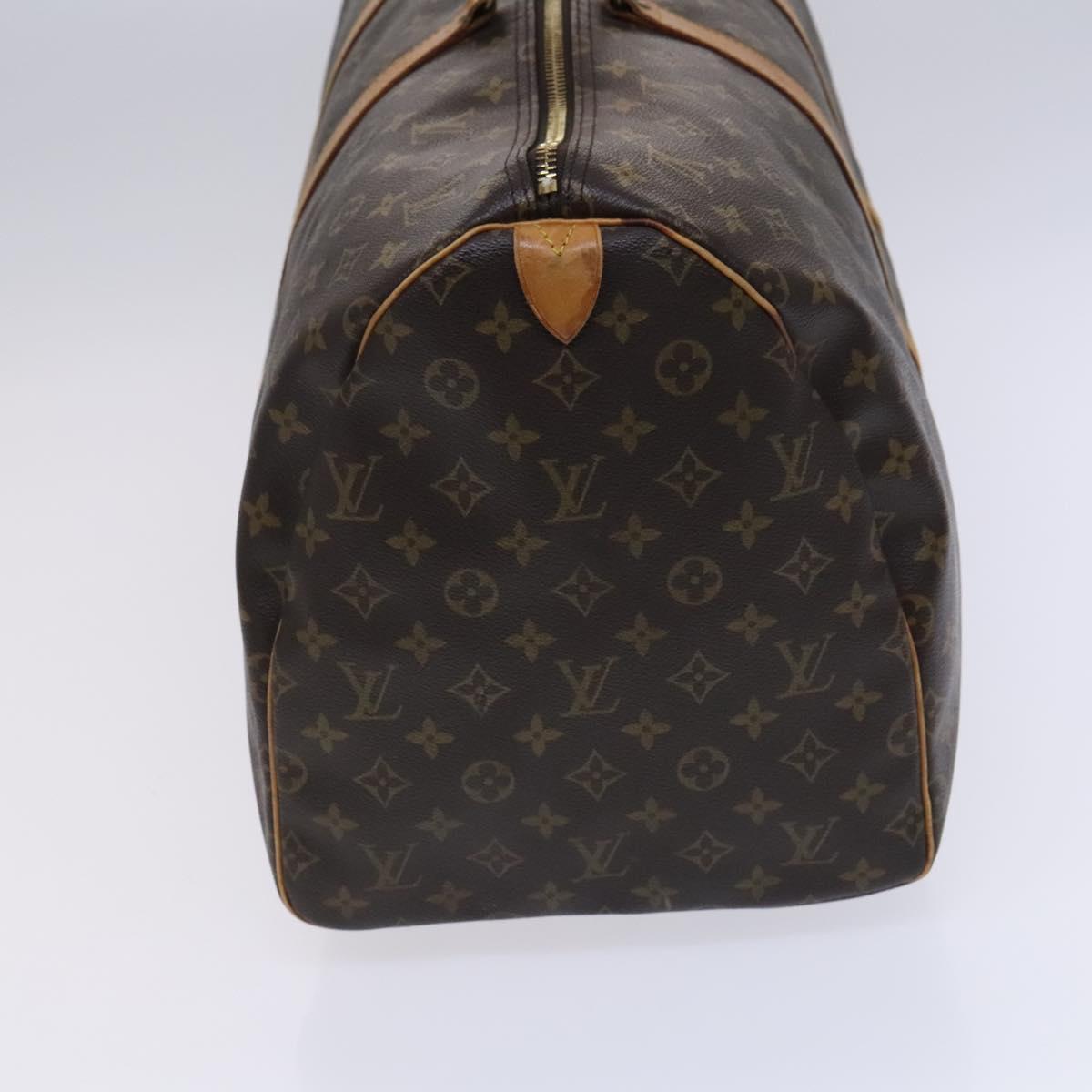 Louis Vuitton Keepall 55, Brown, Canvas, travel