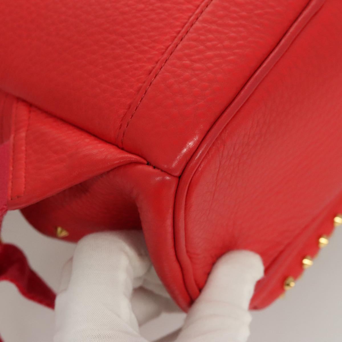MCM Stark, Red, Leather, backpack