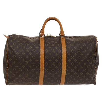 Louis Vuitton Keepall 55, Brown, Canvas, travel