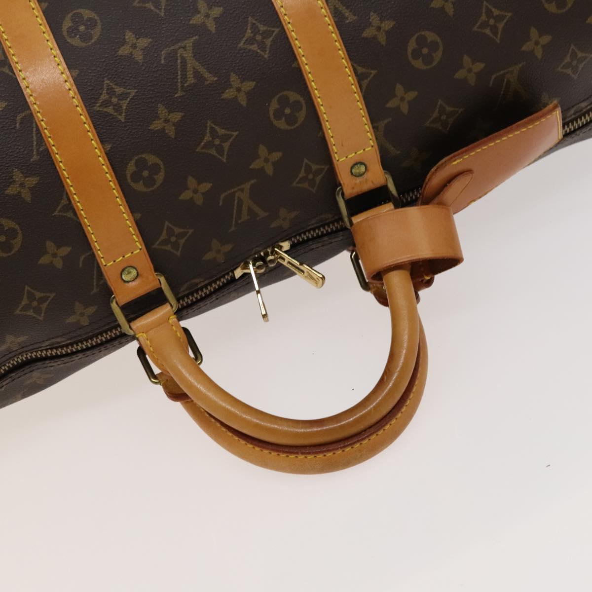 Louis Vuitton Keepall 55, Brown, Canvas, travel