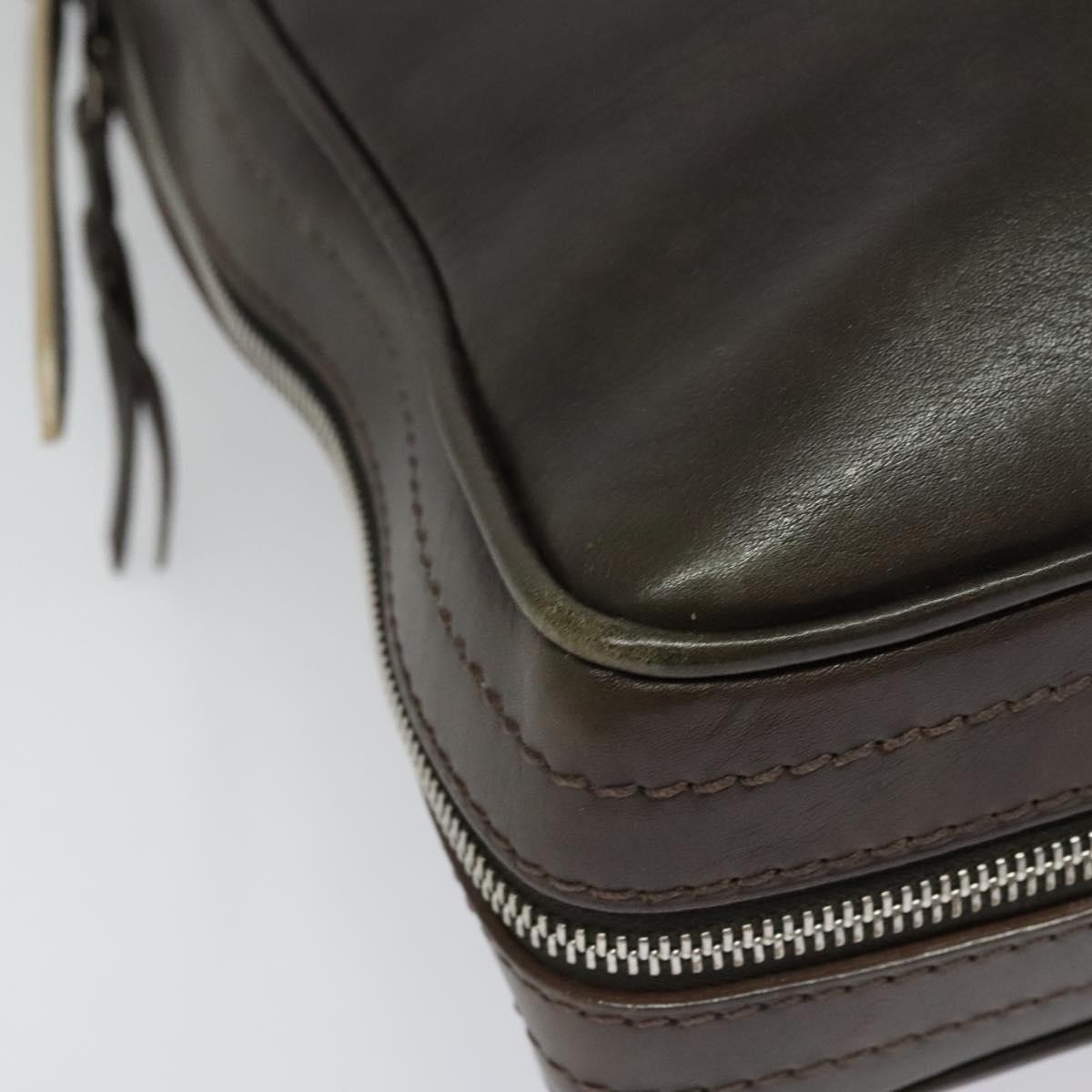 Louis Vuitton Bequia, Brown, Leather, handbag