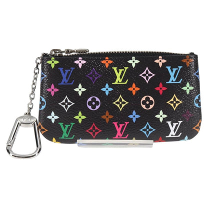 Louis Vuitton Pochette Clés, Black, Canvas, wallet