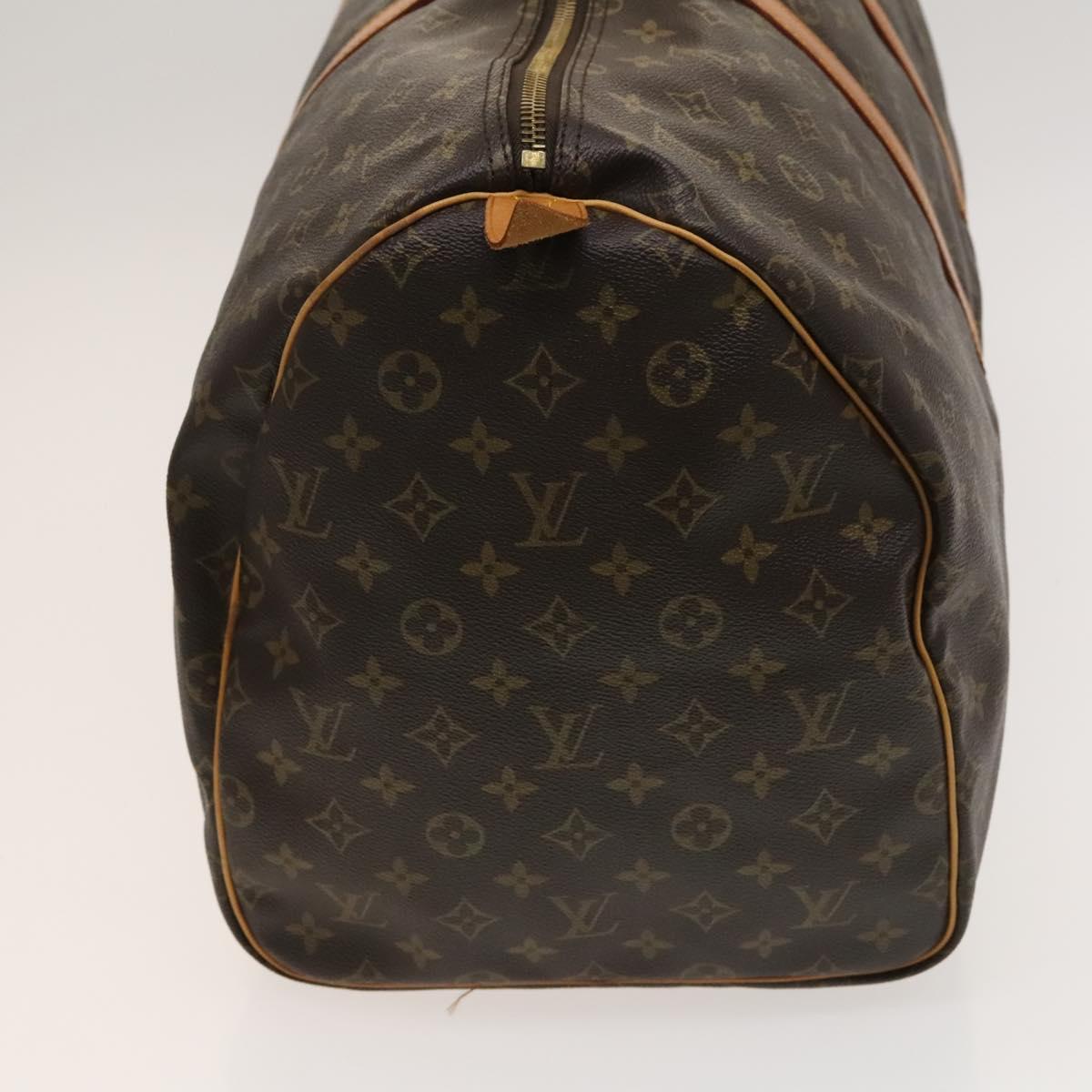 Louis Vuitton Keepall 55, Brown, Canvas, travel
