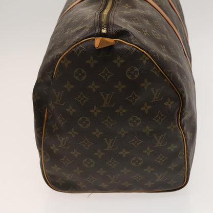 Louis Vuitton Keepall 55, Brown, Canvas, travel