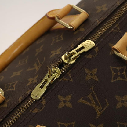 Louis Vuitton Keepall 55, Brown, Canvas, travel