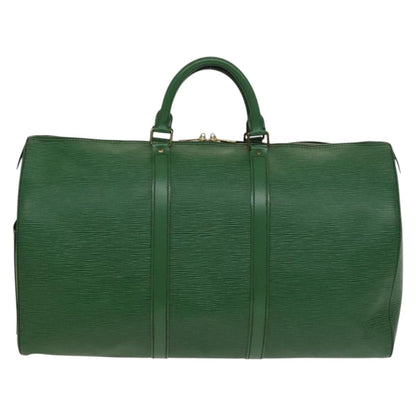 Louis Vuitton Keepall 50, Green, Leather, travel