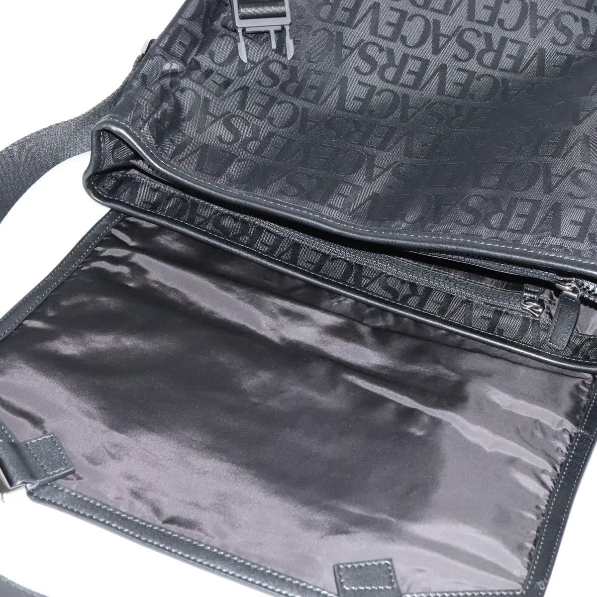 Versace, Black, Canvas, shoulder