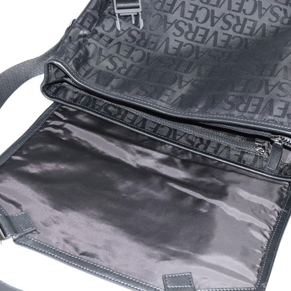 Versace, Black, Canvas, shoulder