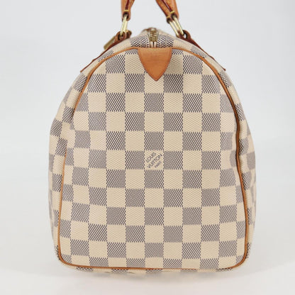 Louis Vuitton Speedy 30, White, Canvas, handbag