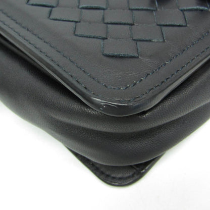 Bottega Veneta Belt Flap Camera Bag Intrecciato Nappa, NAVY, LEATHER, Shoulder bag