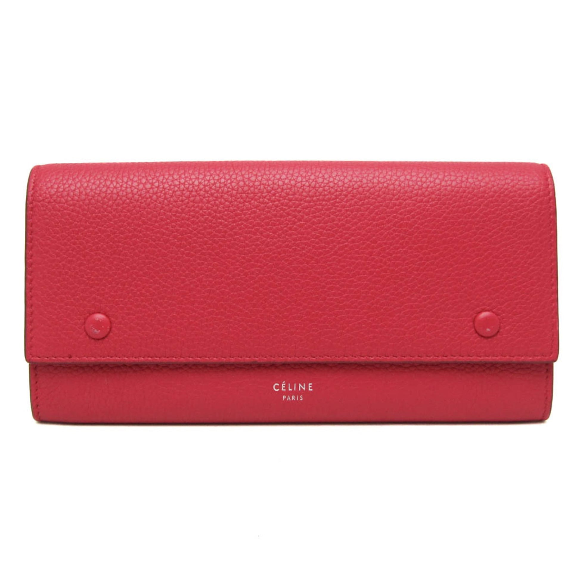 Celine Multifunction Flap Wallet Leather, Pink, Leather, Wallet