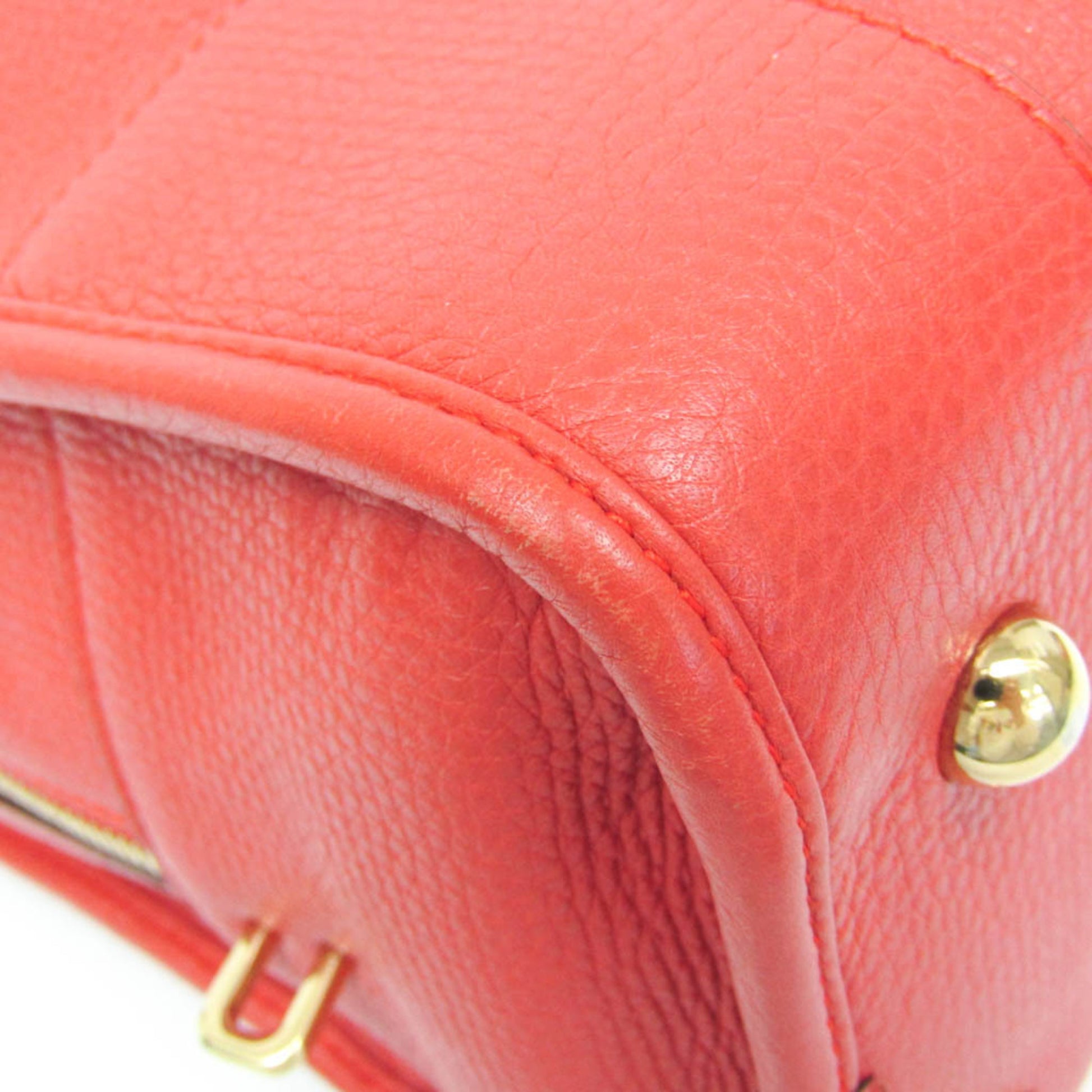 Loewe Amazona Bag Leather, Red, Leather, Handbag