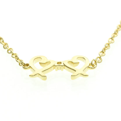 Tiffany & Co. Paloma Picasso Double Loving Heart Bracelet 18K Yellow Gold and Diamond, Gold, Yellow Gold, Bracelet