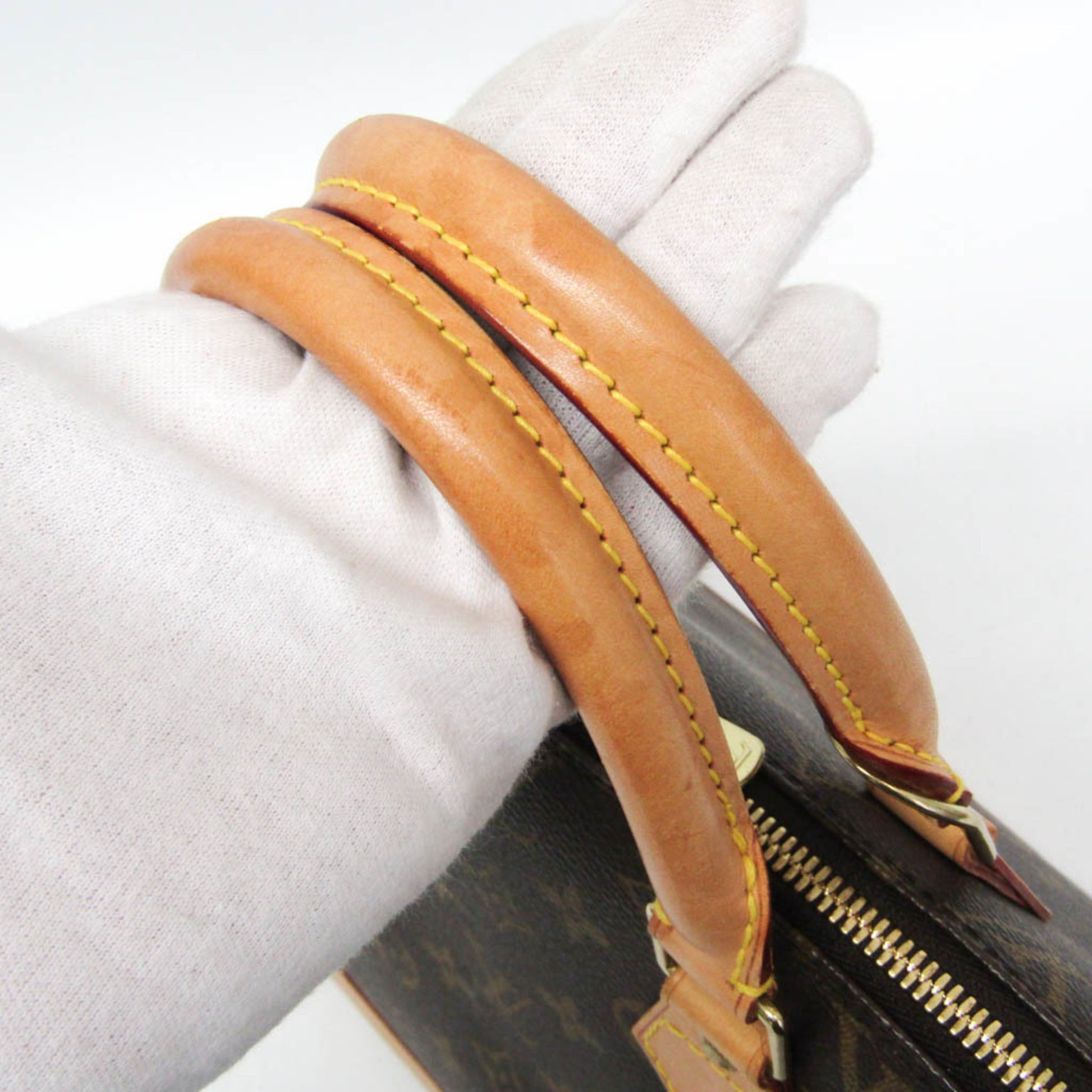 Louis Vuitton Alma Handbag Monogram Canvas, Brown, Canvas, Handbag