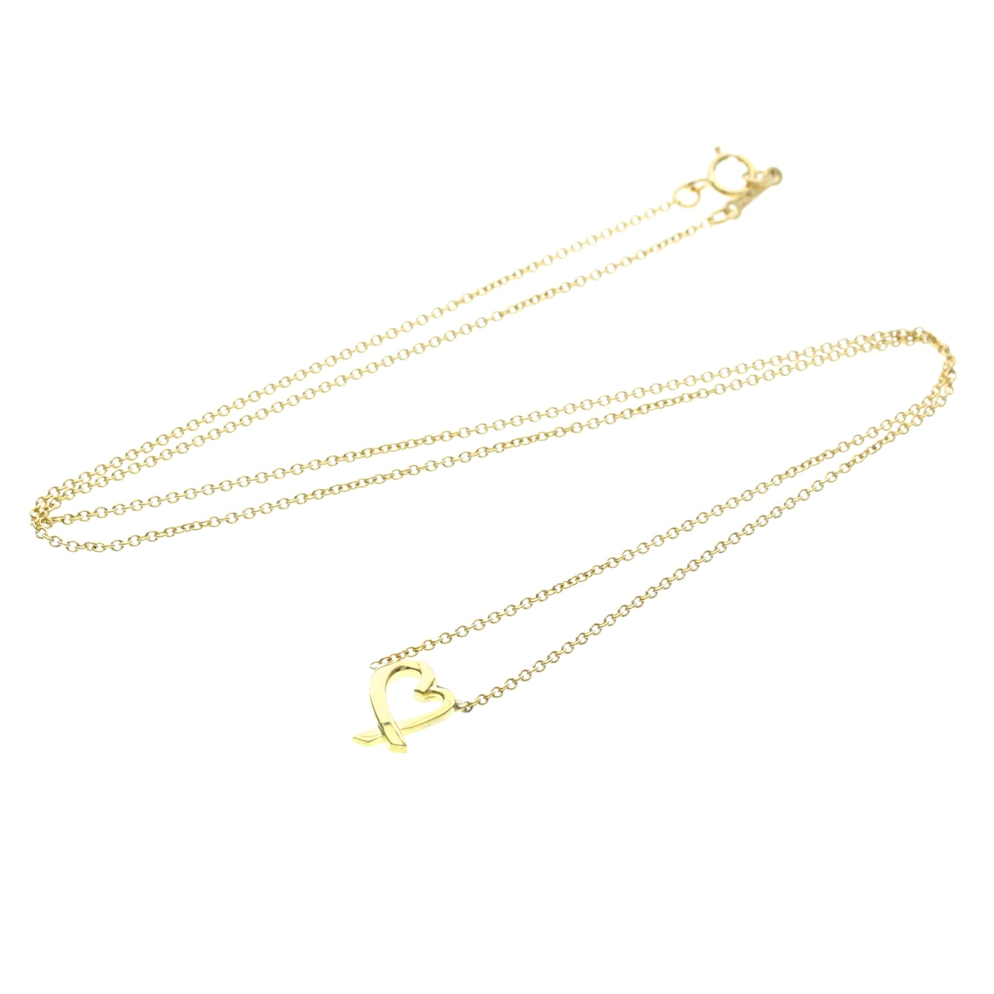 Tiffany & Co. Paloma Picasso Loving Heart Ring 18K Yellow Gold, Gold, Yellow Gold, Necklace