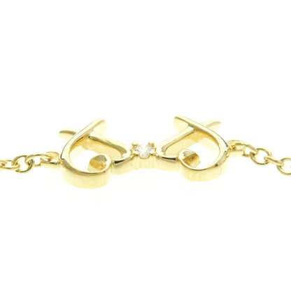 Tiffany & Co. Paloma Picasso Double Loving Heart Bracelet 18K Yellow Gold and Diamond, Gold, Yellow Gold, Bracelet