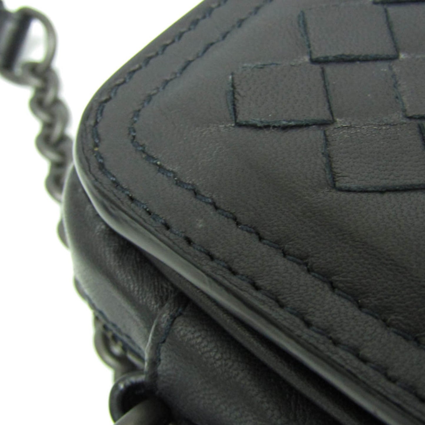 Bottega Veneta Belt Flap Camera Bag Intrecciato Nappa, NAVY, LEATHER, Shoulder bag