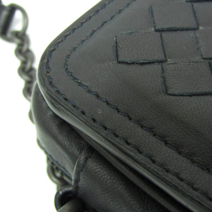 Bottega Veneta Belt Flap Camera Bag Intrecciato Nappa, NAVY, LEATHER, Shoulder bag