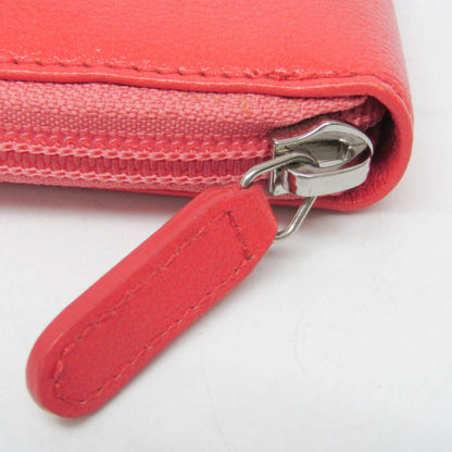 Chanel Camellia Zip Around Organizer Leather, Pink, Leather, Wallet