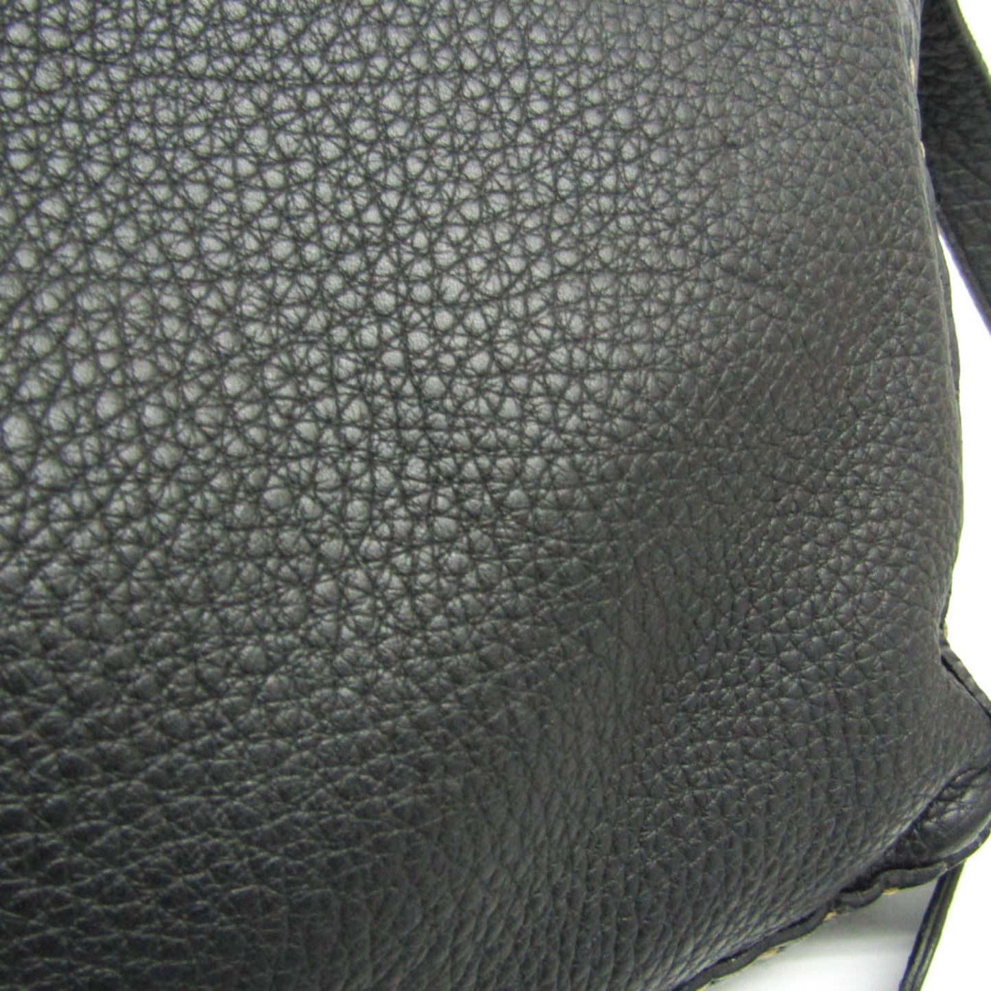 Fendi Selleria Messenger Bag Leather, Black, Leather, Shoulder Bag