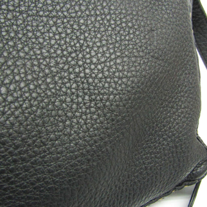 Fendi Selleria Messenger Bag Leather, Black, Leather, Shoulder Bag