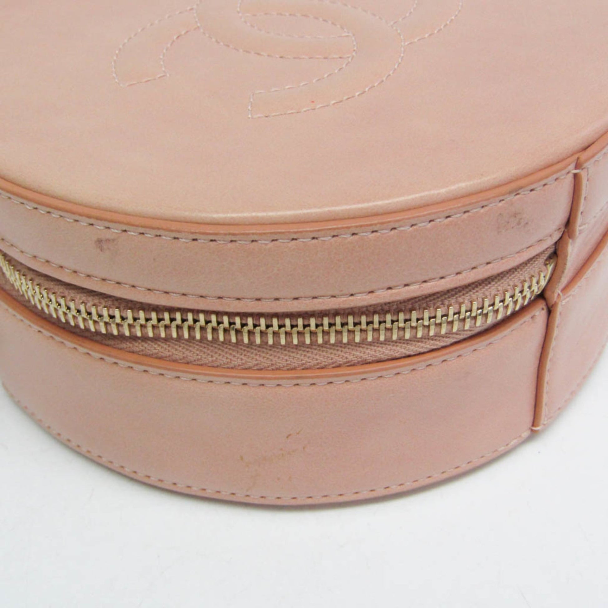 Chanel Round as Earth Crossbody Bag Glazed Calfskin, Pink, Leather, Shoulder Bag