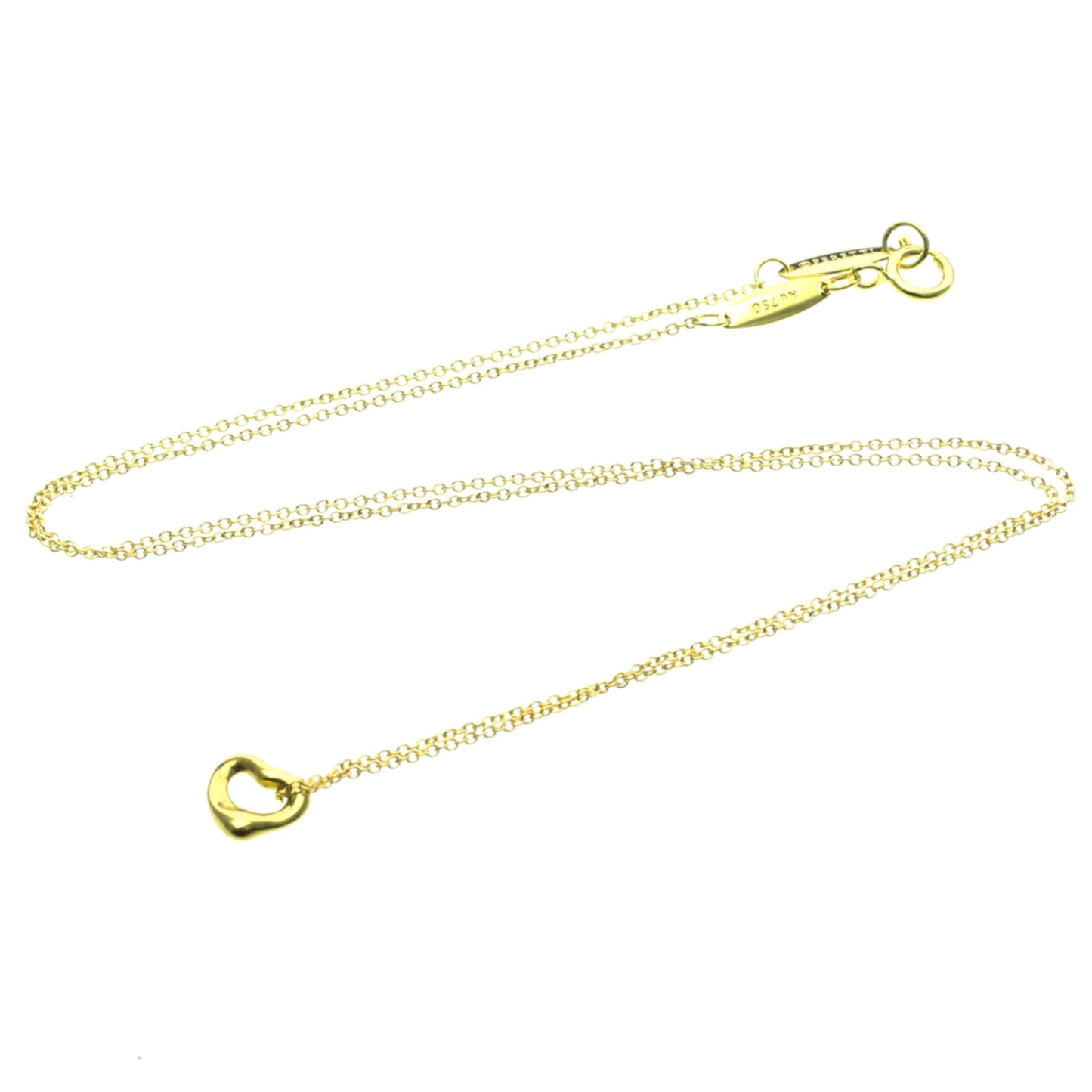 Tiffany & Co. Elsa Peretti Open Heart Pendant Necklace 18K Yellow Gold, Gold, Yellow Gold, Necklace