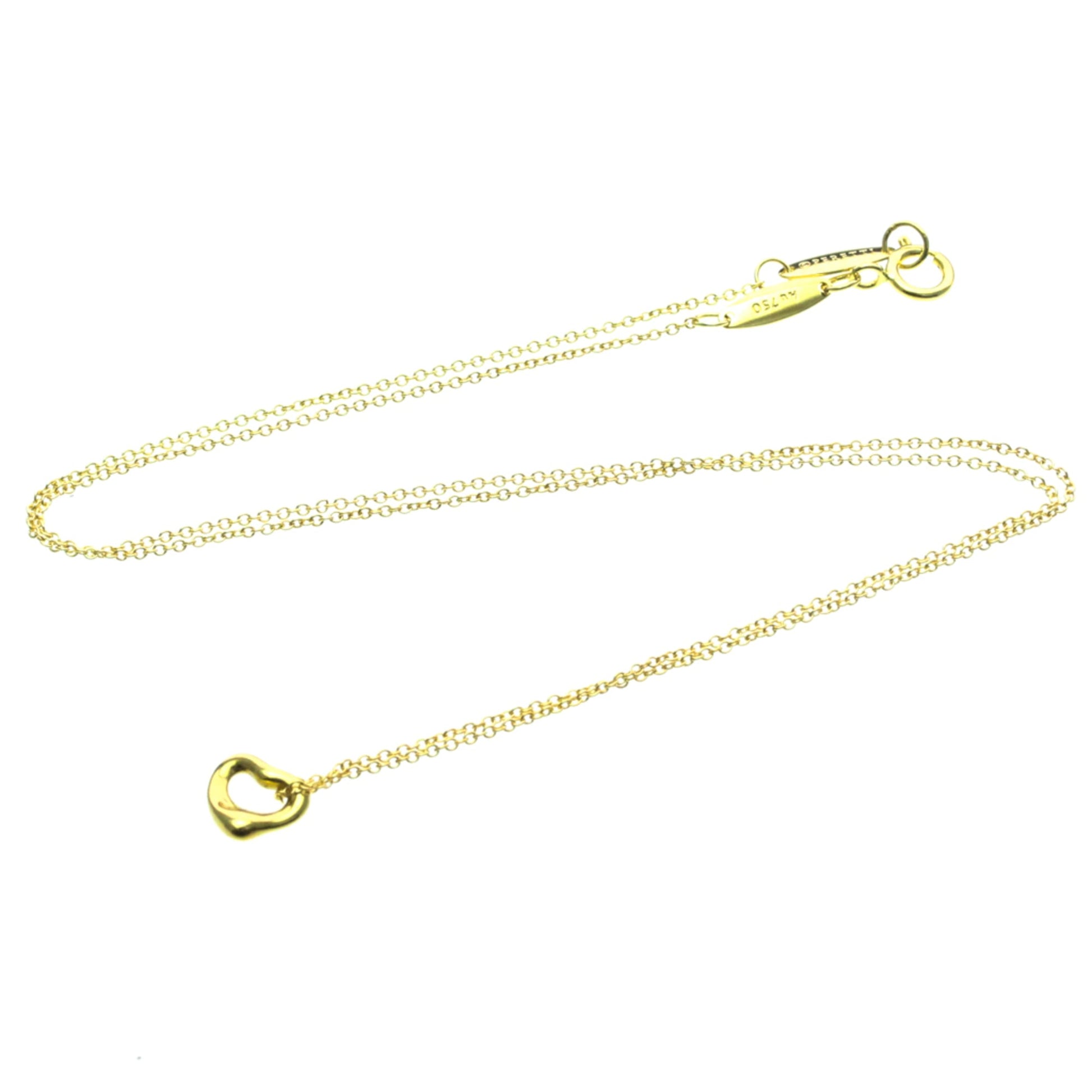 Tiffany & Co. Elsa Peretti Open Heart Pendant Necklace 18K Yellow Gold, Gold, Yellow Gold, Necklace