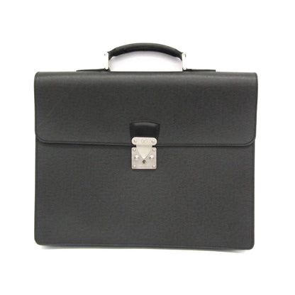 Louis Vuitton Serviette Moskova Briefcase Taiga Leather, Gray, Leather, Briefcase