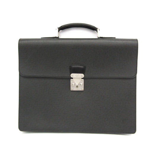 Louis Vuitton Serviette Moskova Briefcase Taiga Leather, Gray, Leather, Briefcase