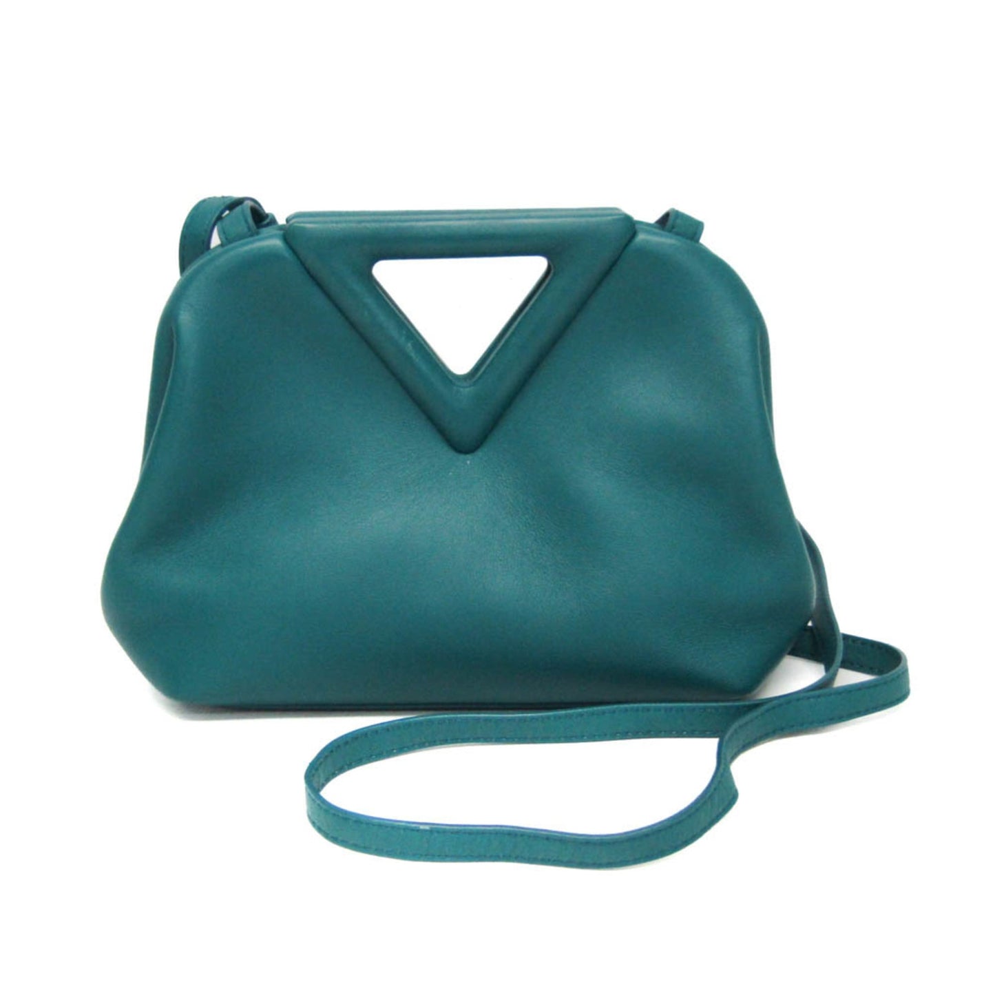 Bottega Veneta Point Shoulder Bag Leather, Green, Leather, Shoulder Bag