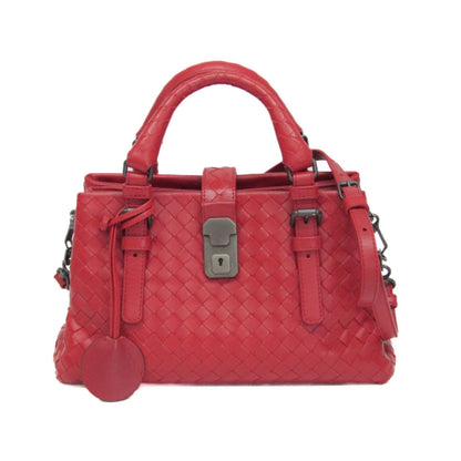 Bottega Veneta Roma Bag Intrecciato Nappa, RED, LEATHER, Shoulder bag