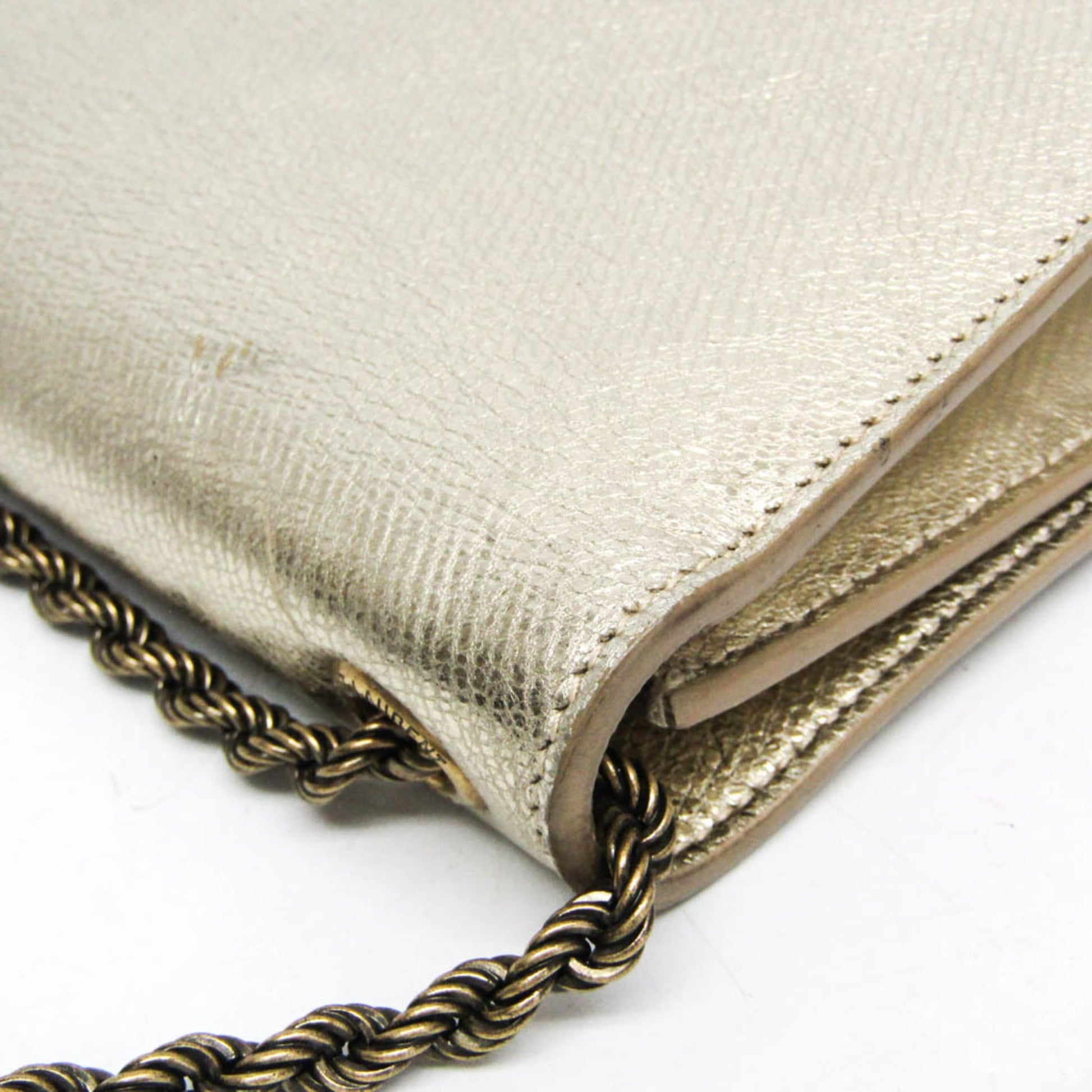 Saint Laurent Classic Monogram Crossbody Bag Calfskin, Gold, Leather, Shoulder Bag