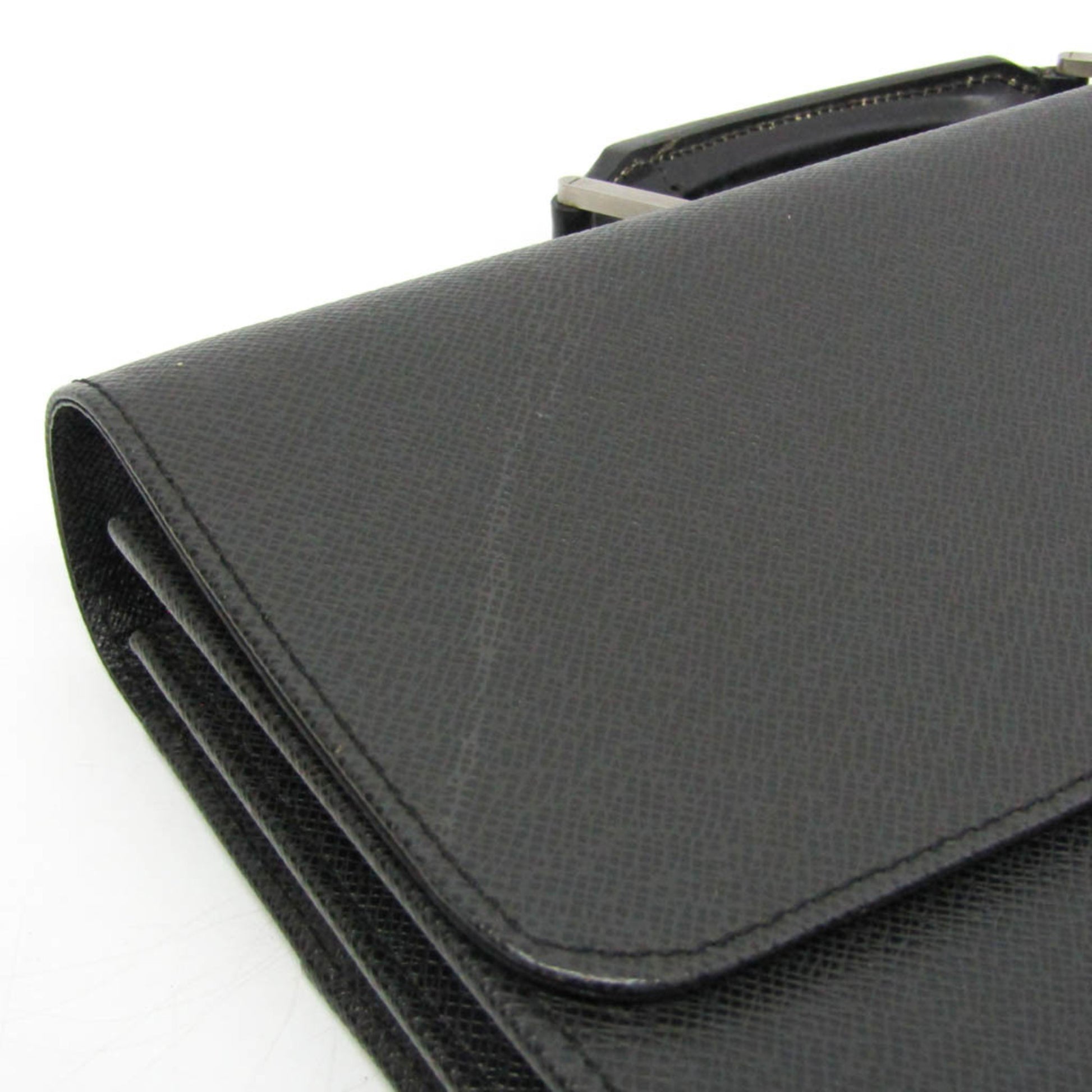 Louis Vuitton Serviette Moskova Briefcase Taiga Leather, Gray, Leather, Briefcase