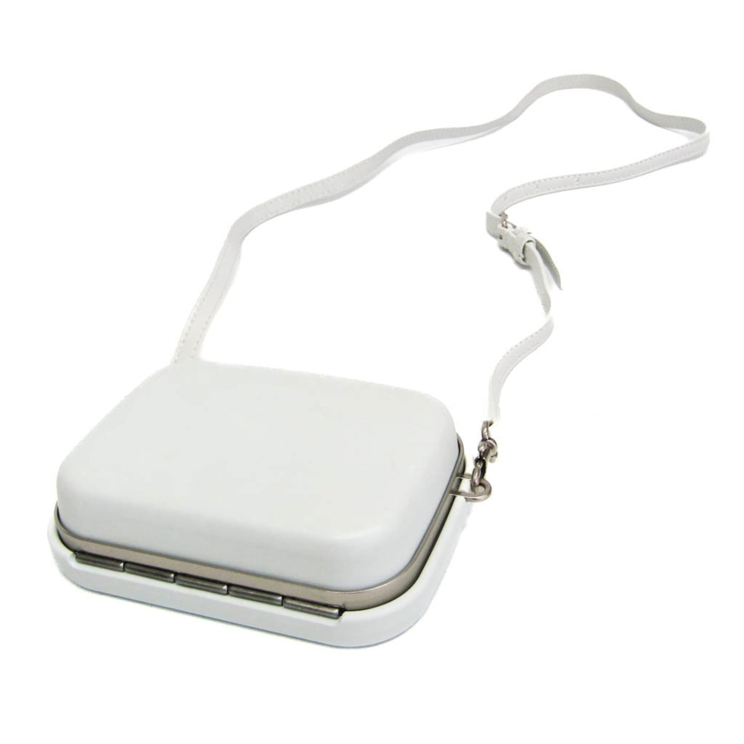 Balenciaga Logo Lunch Box Bag Plastic, White, Plastic, Shoulder Bag
