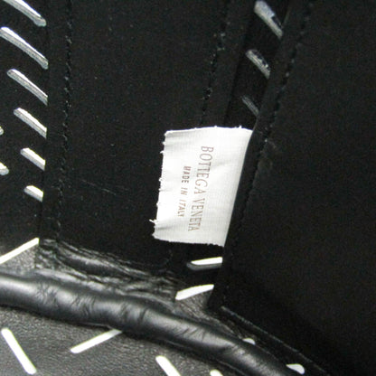 Bottega Veneta Paper Bucket Bag Perforated Leather, Black, Leather, Shoulder Bag