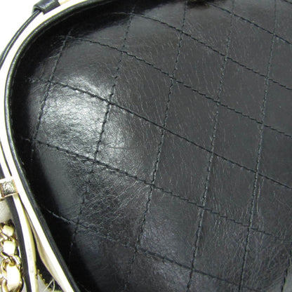 Chanel Vanity Case Bag Quilted Crumpled Calfskin, Black, Leather, Shoulder Bag