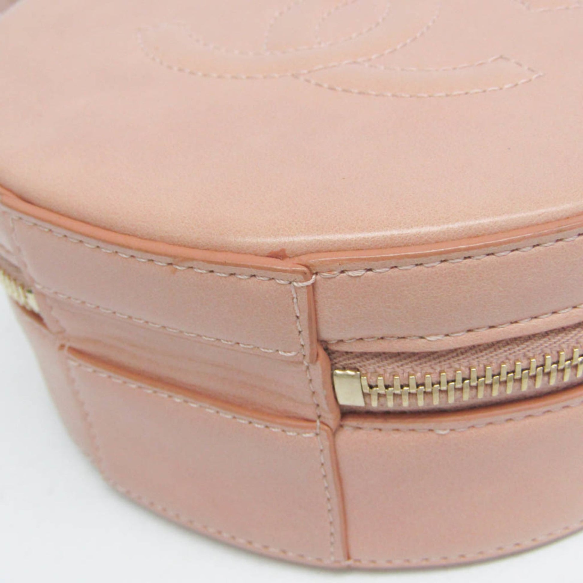 Chanel Round as Earth Crossbody Bag Glazed Calfskin, Pink, Leather, Shoulder Bag