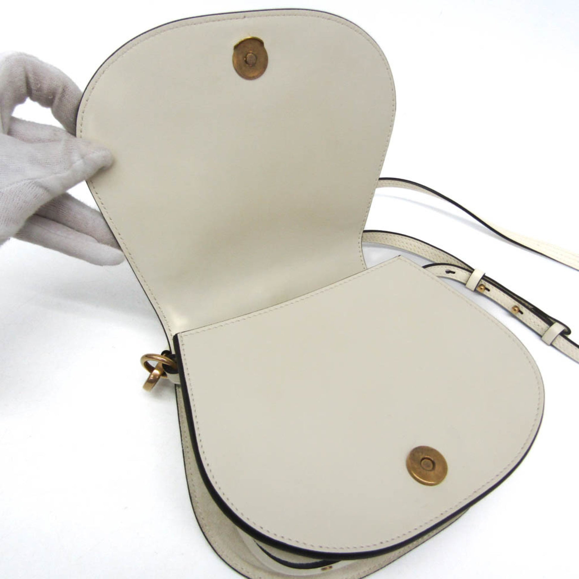 Chloe Nile Crossbody Bag Leather, Beige, Leather, Shoulder Bag
