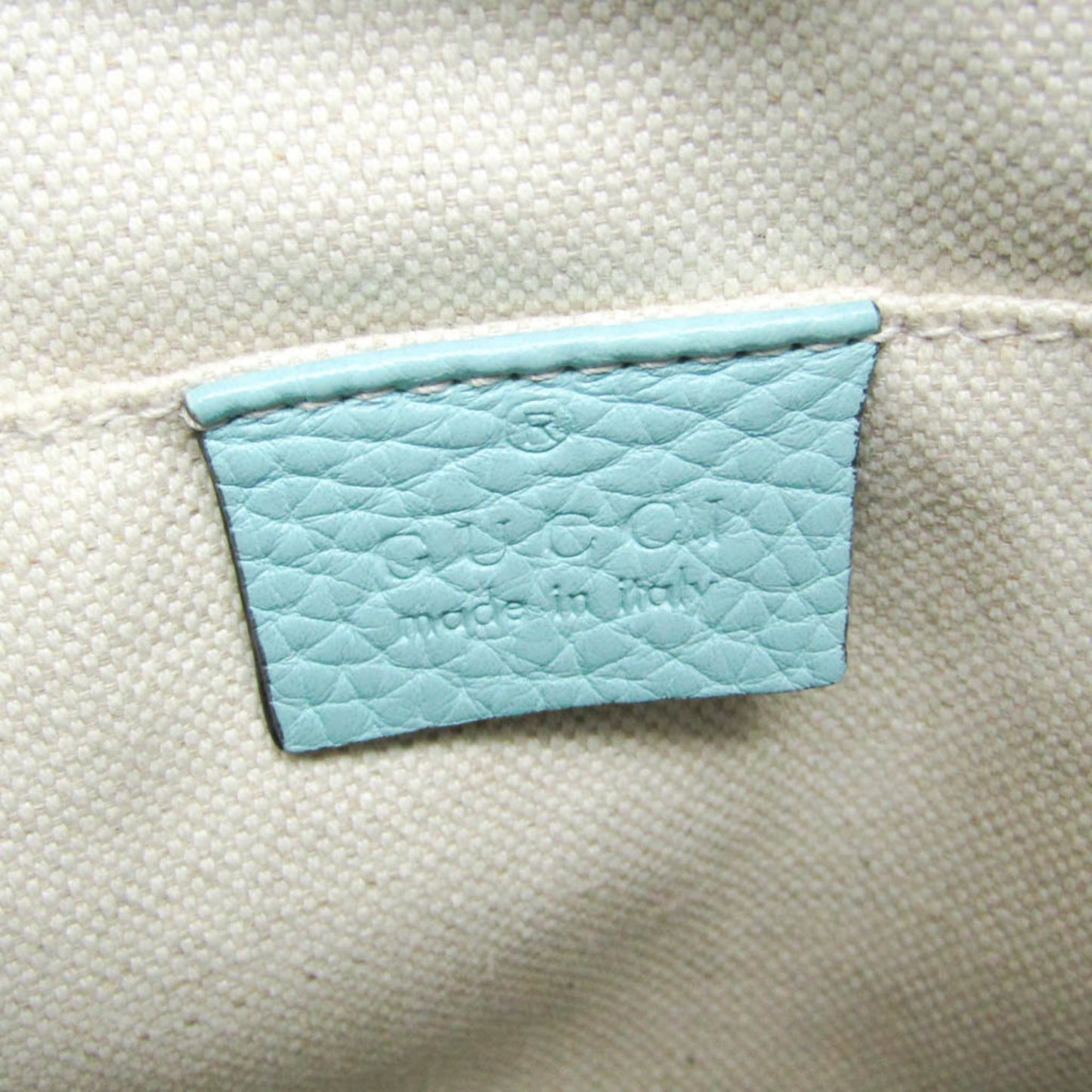 Gucci Bamboo Shopper Tote Leather, Blue, Leather, Tote Bag