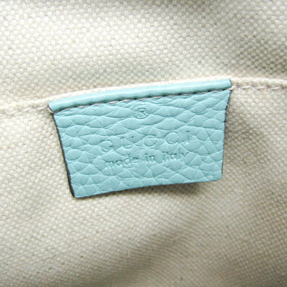 Gucci Bamboo Shopper Tote Leather, Blue, Leather, Tote Bag