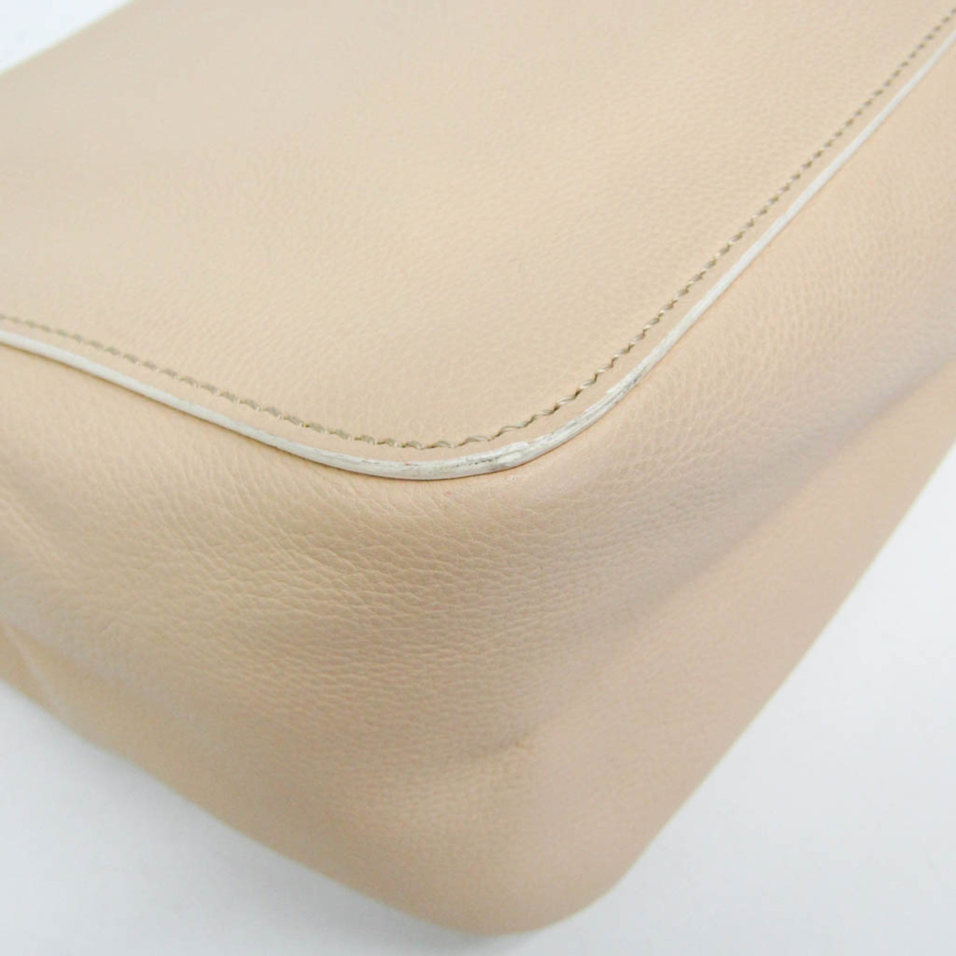 Chloe Elsie Chain Shoulder Bag Leather, Beige, Leather, Shoulder Bag