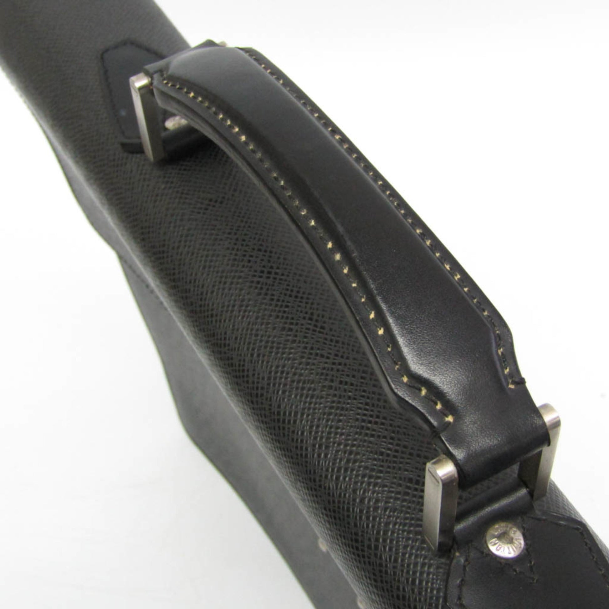 Louis Vuitton Serviette Moskova Briefcase Taiga Leather, Gray, Leather, Briefcase