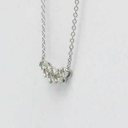 Tiffany & Co. Jazz Graduated Pendant Necklace Platinum and Diamonds, Silver, Platinum, Necklace