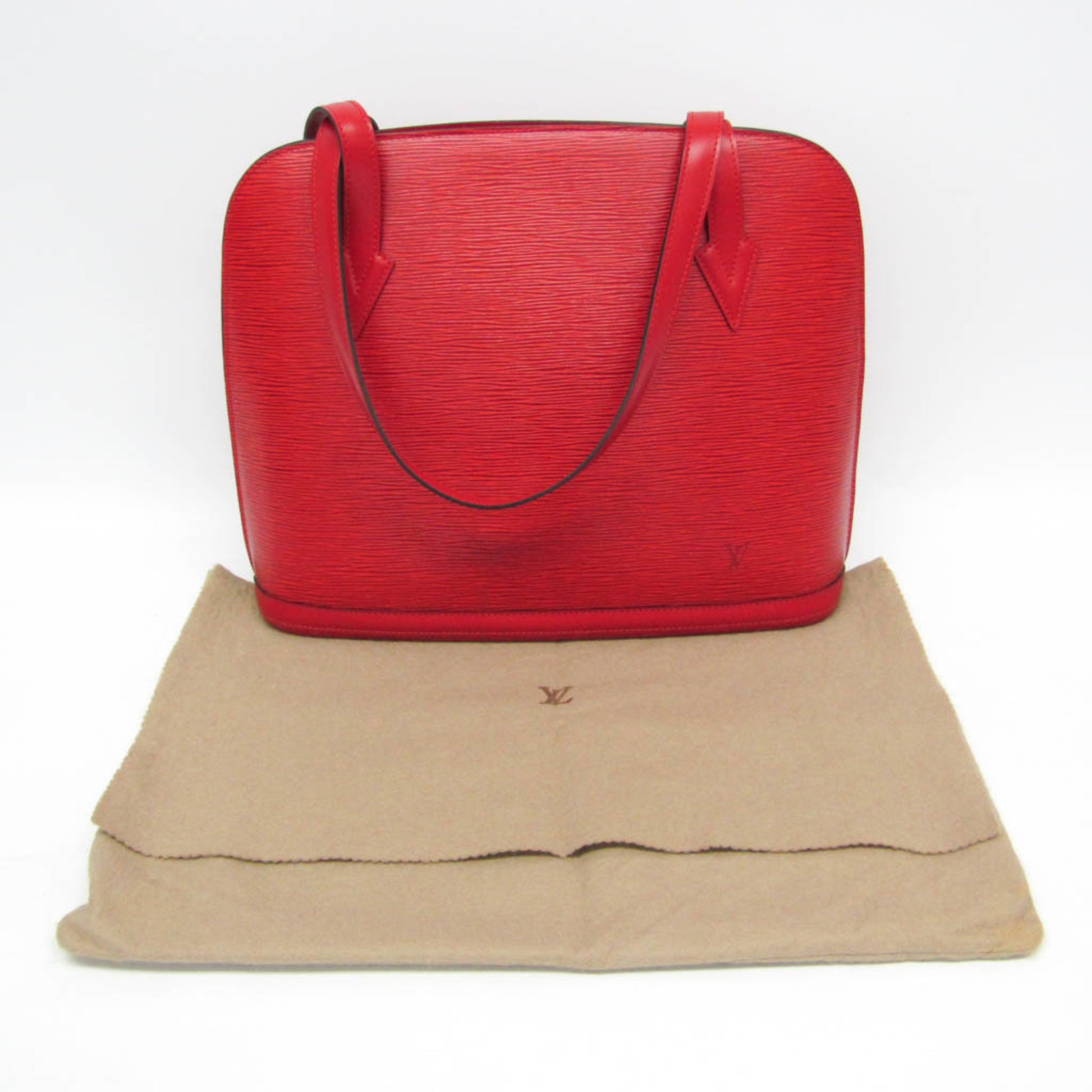 Louis Vuitton Lussac Handbag Epi Leather, Red, Leather, Shoulder Bag